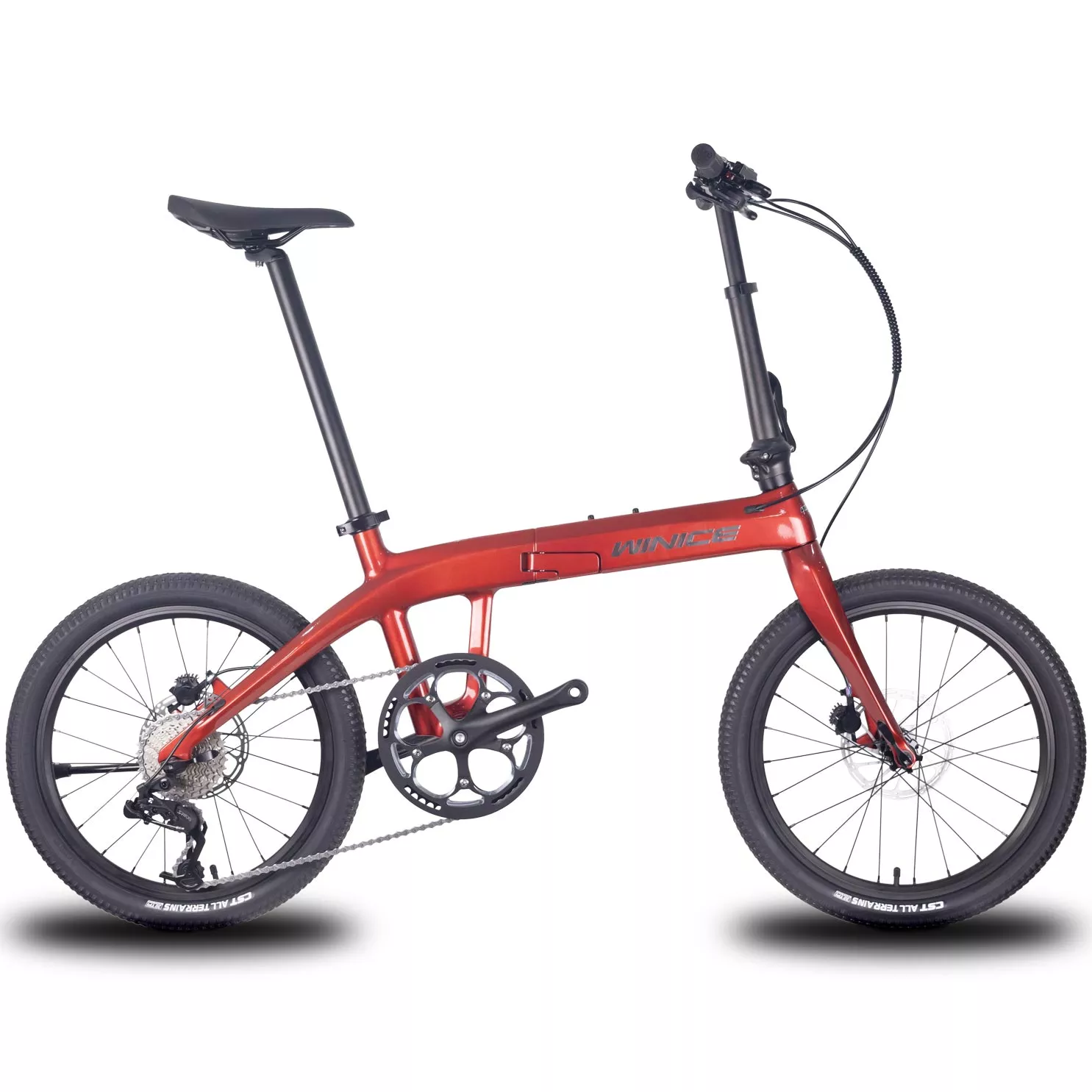 WINICE“极光”禧玛诺版碳纤维20寸折叠车